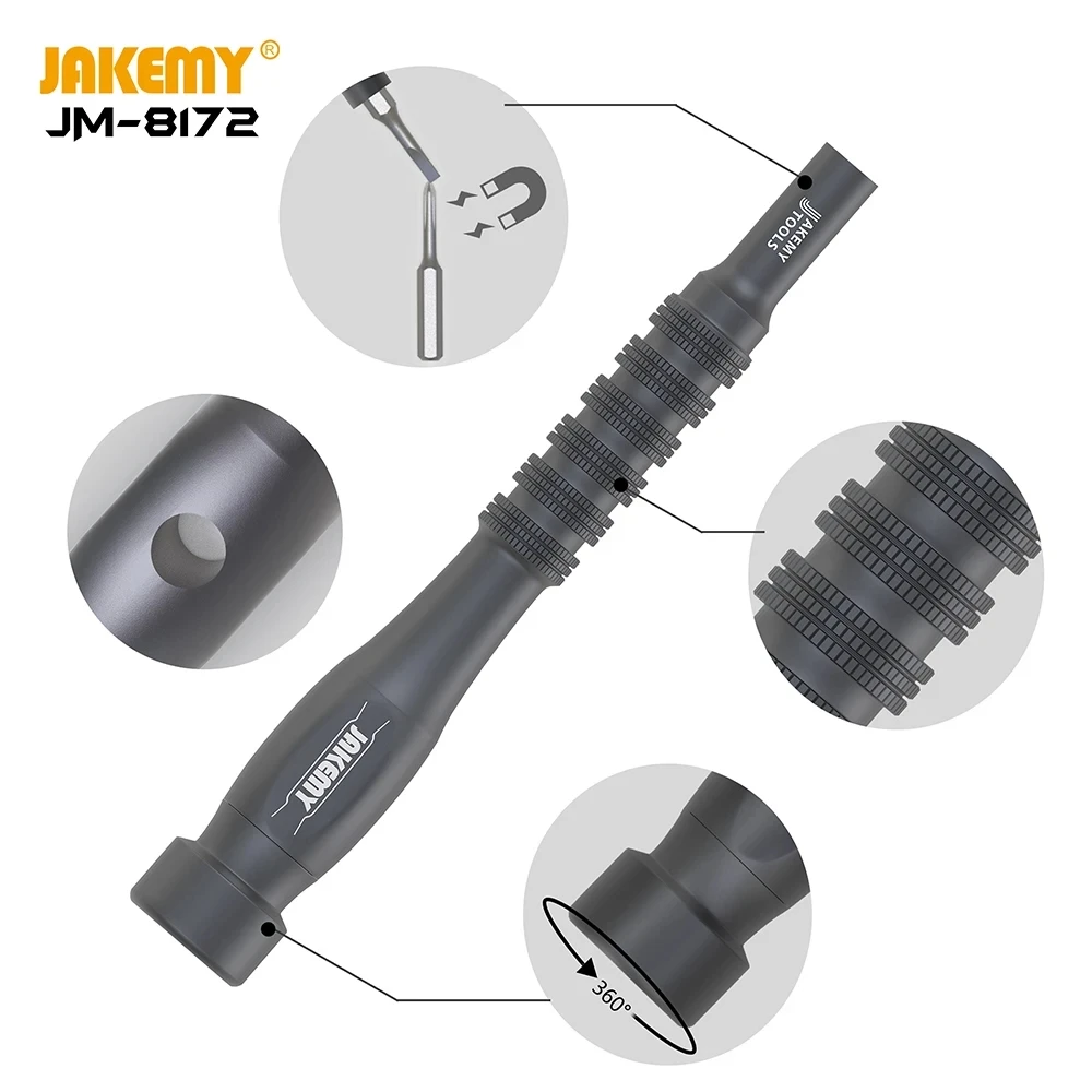 JAKEMY-Juego de destornilladores magnéticos de precisión, brocas Torx, destornillador para iPhone, ordenador, teléfono móvil, Kit de herramientas de reparación de relojes