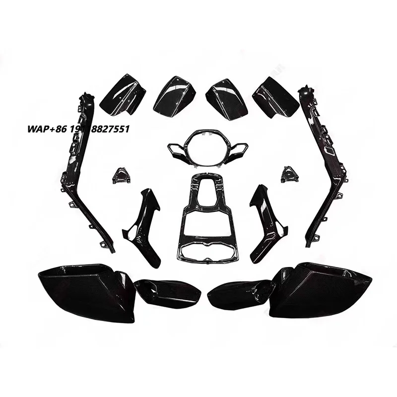 Hot Selling Dry Carbon Fiber Car Interiors With AC Vent Door Handle for Lambo Huracan LP580 LP610 2014-2018 Carbon Interior Kit