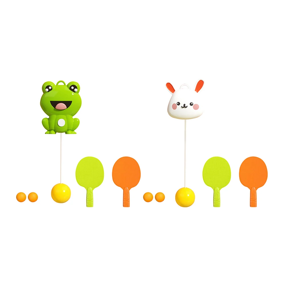 휴대용 교수형 탁구 공 장난감 부모-자식 상호 작용 탁구 공 트레이너 어린이를위한 손 눈 조정 어린이