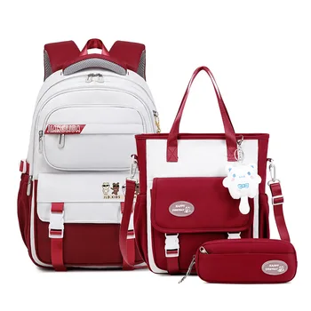 ילדים בית ספר תיקים להגדיר בנות תרמיל גב יסודי ילדים בית ספר ילדים 3 יח 'בית ספר ילדים mochilas escolar infantil