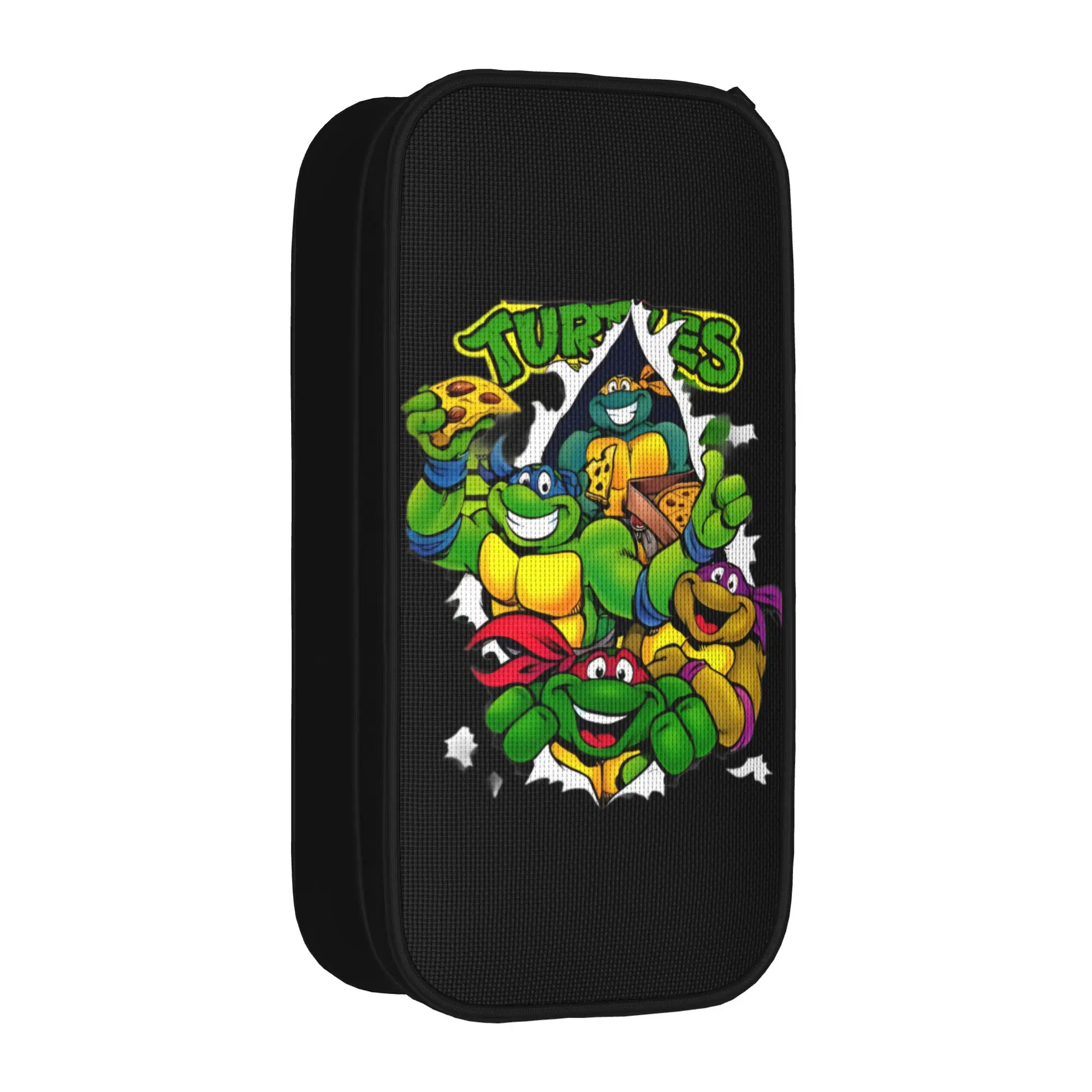 Classic TMNT T-Turtles Pencil Case Anime Pencilcases Pen for Girl Boy Large Storage Bags Students School Cosmetic Stationery