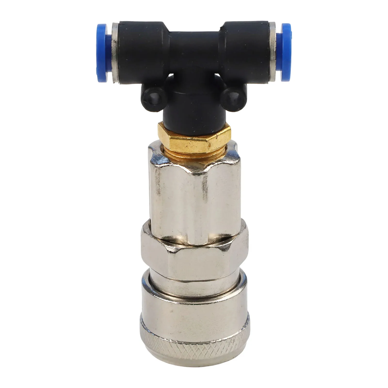 Pneumatic Fittings Threeway Straight Through Joint for Truck and Trailer Applications 1/4 Inch Inlet 0 8 MPA Pressure