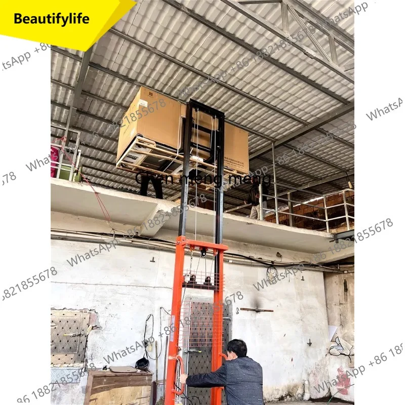A55 Forklift Electric Stacker Material Handling Tool Pallet Forklift 1 Ton 2 Ton 2m 3m Lifting Height Manual Hydraulic Stacker
