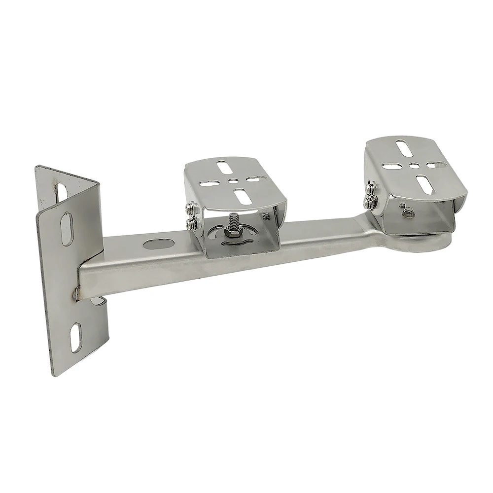 25cm Length Stainless Steel Dual Surveillance Camera Mounting Bracket 90 Degree Wall Corner Mount Holder for Two Cameras Install