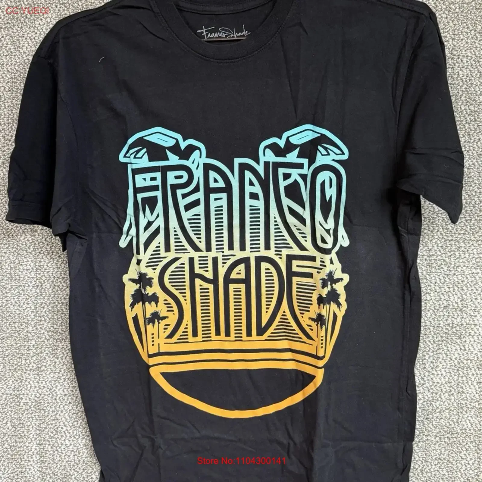 Franco Shade Highlight T Shirt Medium Black Rare Inline Skate Street Nwot vintage Washed designer clothes Versatile Stretched