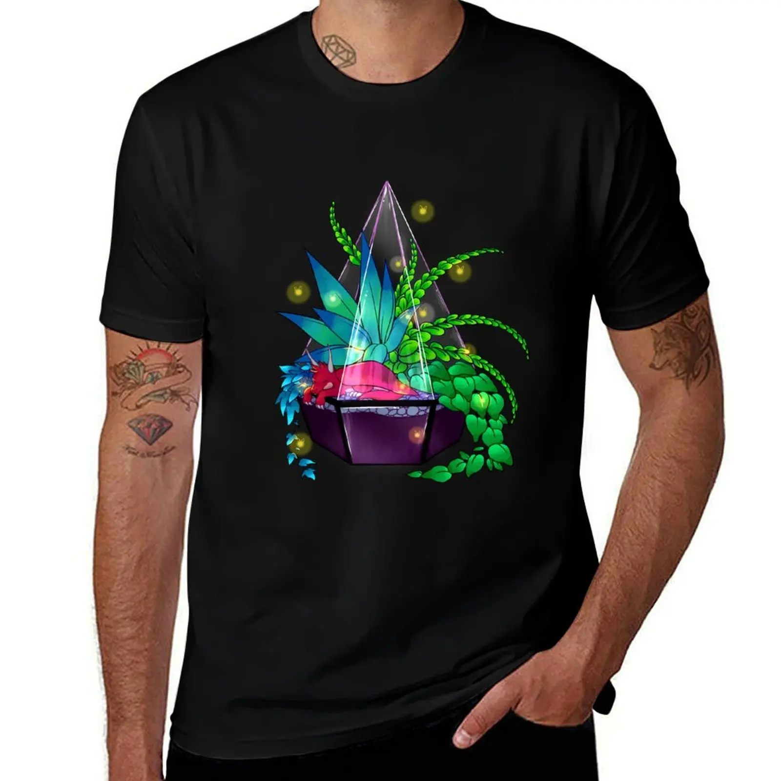 

Surround Yourself With What's Good in Life Terrarium Dragon T-Shirt man t shirts for men man t shirt luxury T-shirt