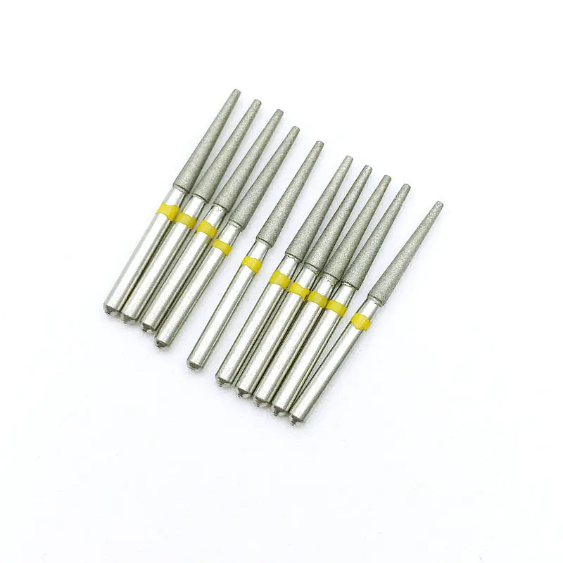 

10pcs/box Dental Clinic Diamond Burs Drill Dentistry Bur for High Speed Handpiece Extra Fine FG 1.6mm TF-13EF