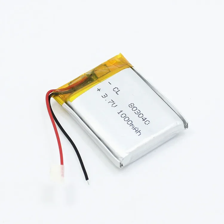 3,7 V Lithium-Polymer-Akku 803040   900 mAh kabelloser Bluetooth-Lautsprecher, Audiokarte, Kanone, Versand, wiederaufladbare Li-Ionen-Zelle