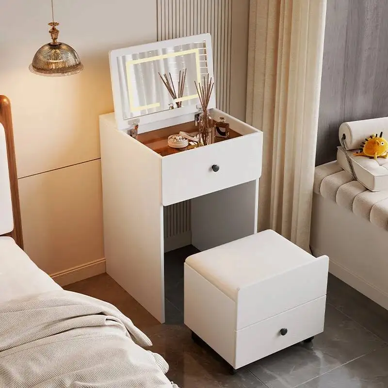 

Narrow Multifunctional Nightstands With Drawers Storage Vintage Mid Century Nightstands Classic Elegant Criado Mudo Furniture
