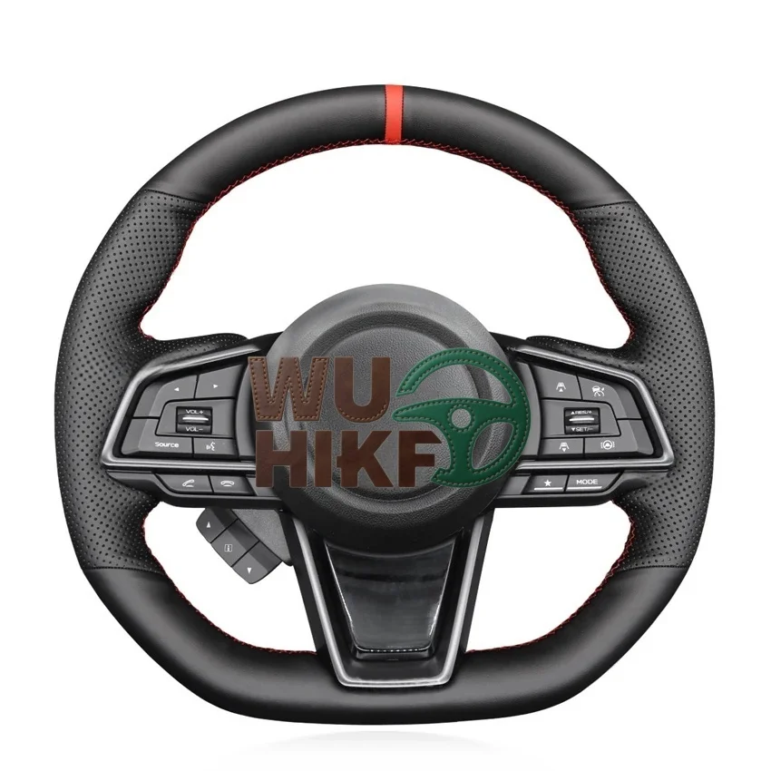Hand Sewing Car Steering Wheel Cover Microfiber Leather WRX 2022-2025 Levorg 2020-2025 Steering Wrap Cover For Subaru WRX
