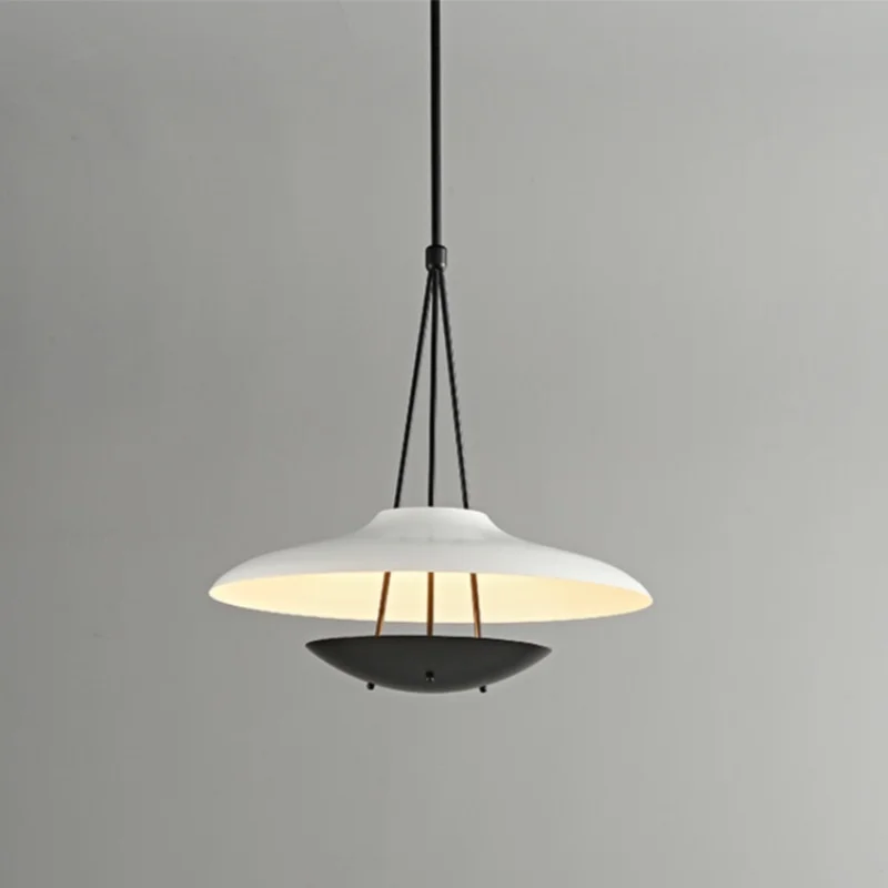 Modern Minimalist Studios Bar Countertops Bedside Hanging Lamp Lighting Fixtures Designer Black White Pendant Light Restaurants