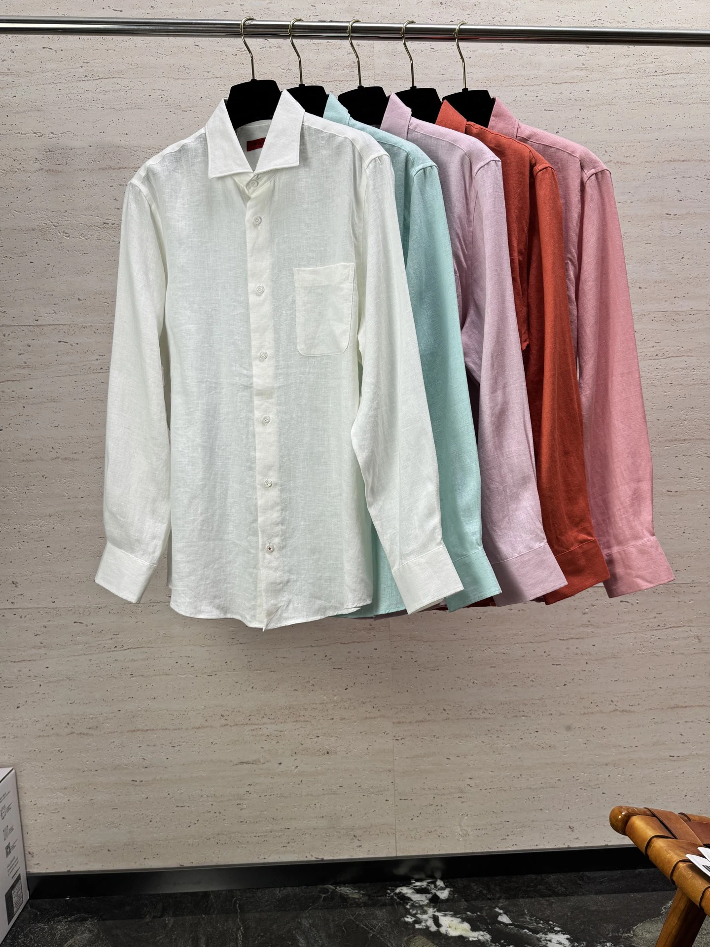 BLSK CPRT Shirt Linen men 2027 New casual breathable embroidery comfortable long sleeves straight button quality Big size S-4XL