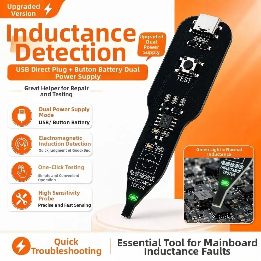 High Accuracy Motherboard Coil Tester Strong Stability Quick Investigation Inductor Detector Tool Easy To Use Multi-functional