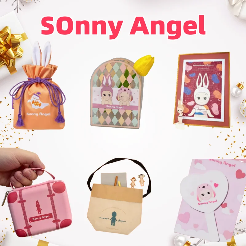 New 2025 Sonny Angel Peripheral Storage Box Storage Bag Box Canvas Keychain Pen Holder Luggage Compartment For Kid Birthday