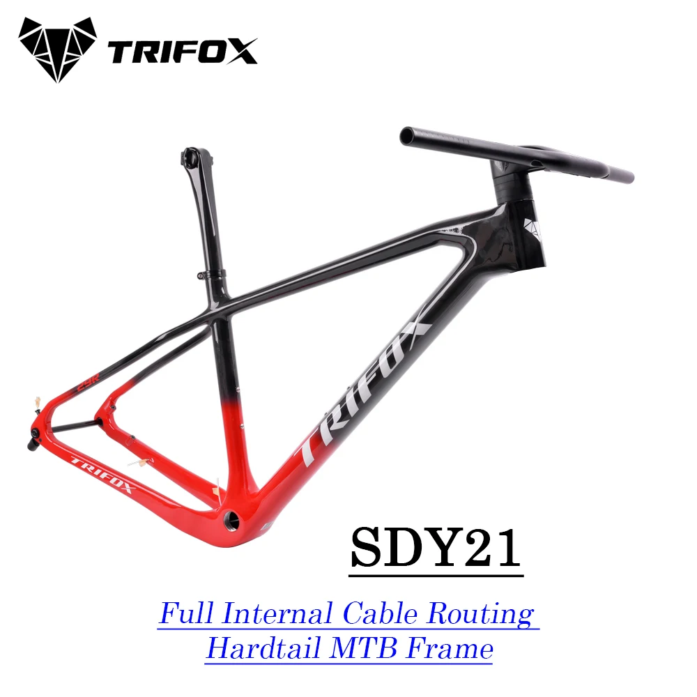 

TRIFOX SDY21 Full Internal Cable Routing 29er T800 Full Carbon Mountain Bike Frameset High Quality Hardtail MTB Ciclying Frame