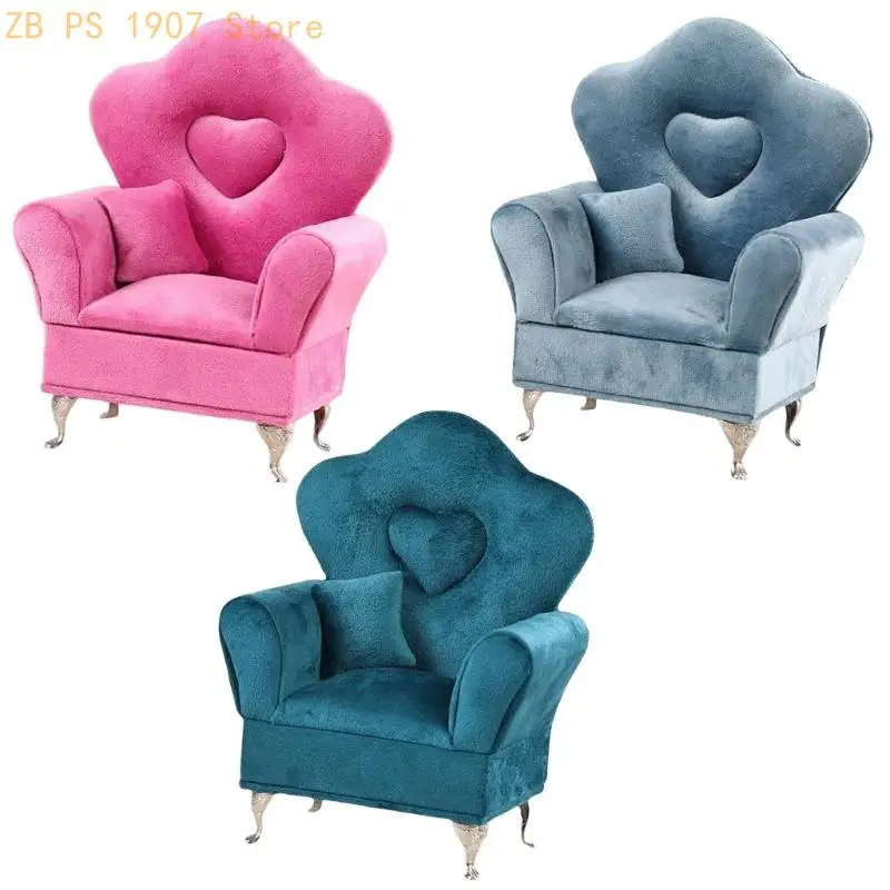 Elegant European Velvets Jewelry Box Sofa with Soft Fabric Interior 55KA