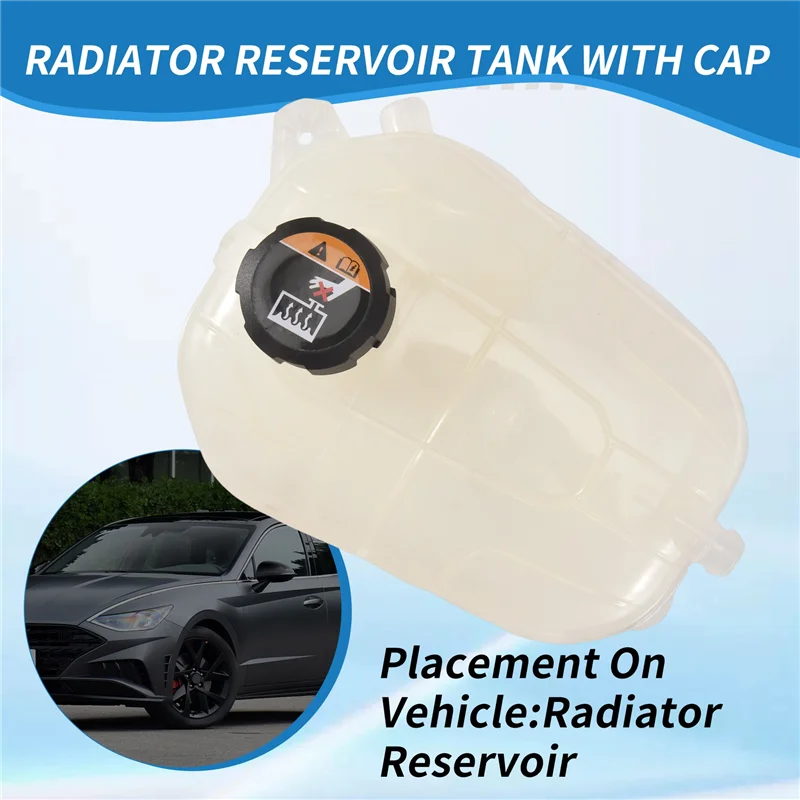 Stable Performance-25430-L1500 Radiator Reservoir Tank Expansion Tank With Cap For Hyundai Sonata 1.6L 2.0L 2.5L 2020-2023 25430