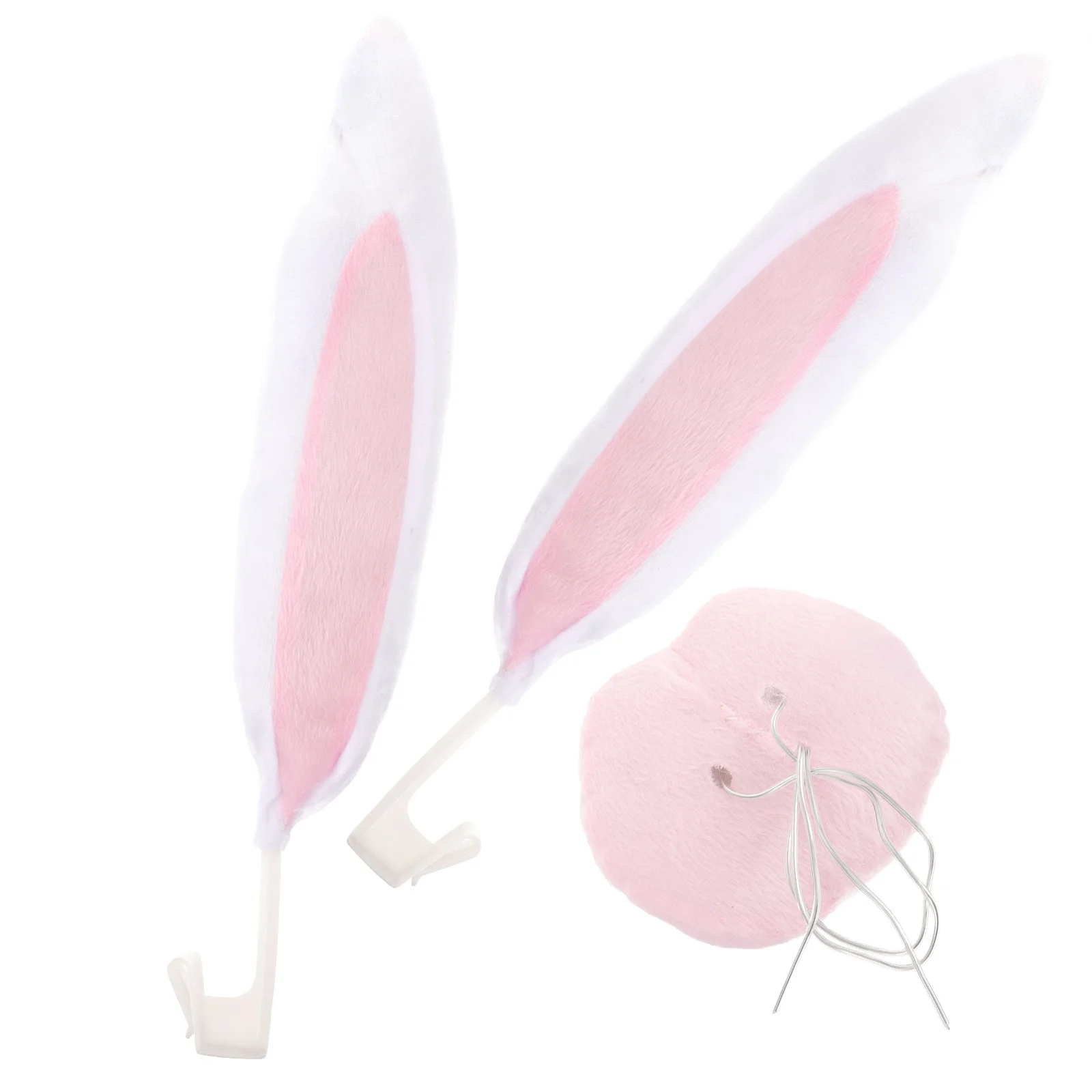 

1Set Car Rabbit Ears Christmas Decorations Kit Premium Material Long-Term Use Easy Fasten Windows Bumper Adorable