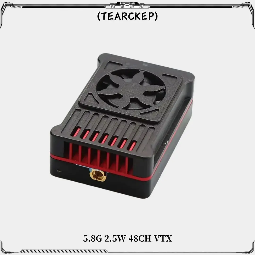 TEARCKEP 5.8G 2.5W 48CH 2-8S FPV VTX หกสวิทช์ส่ง Power ไมโครโฟนในตัวเครื่องส่งสัญญาณวิดีโอสําหรับ RC Long Range Drone