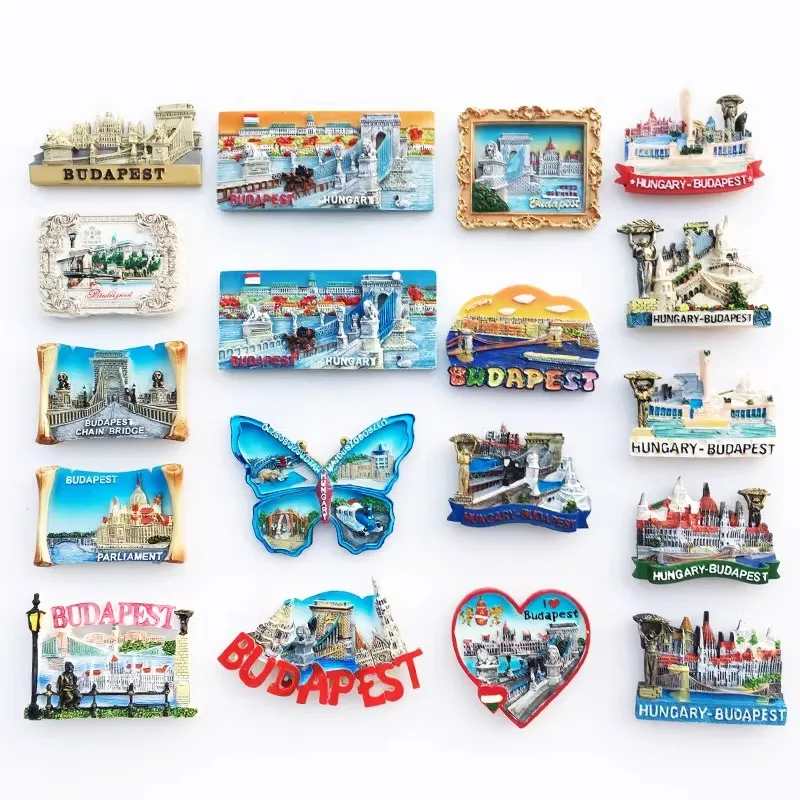 World Cultural Heritage Site Budapest, Hungary Magnet Refrigerator Sticker Scenic Tourism Commemorative Decoration Crafts