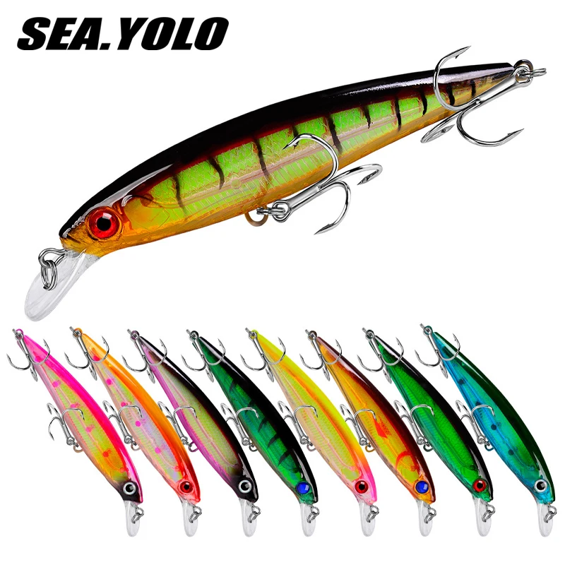 

11CM/13.4G Fishing Lure Artificial Bait Hard Bait Lure 10 Color Minnow Lure Wobbler for Pike TROUT Bass Fishing Lure Accessories