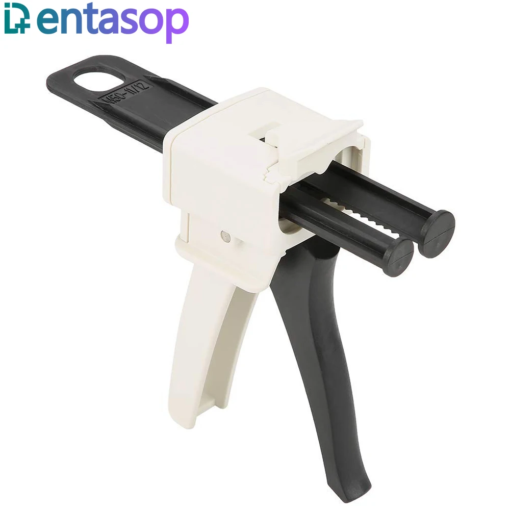 DENTASOP Dental Dispensing Gun Impression Mixing Universal Temporary Crown Dispenser Gun Tools 1:1/1:2