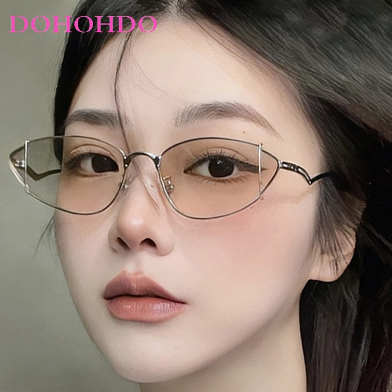 

Trendy Cat Eye Metal Frame Y2K Punk Women Sunglasses New Luxury Designer Men Sunglass Driving Travel Eyewear Female Lentes UV400