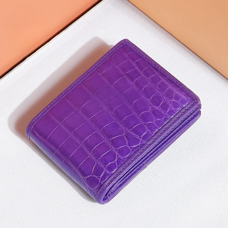 Thailand Crocodile Skin Genuine Leather License Driver's License Multiple Spaces Women High Card Bags Coin Holders Wallet Female