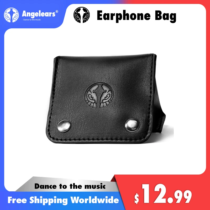 Angelears 가죽 이어폰 가방 보호 케이스, 유니버설 이어버드, 헤드셋 액세서리, 심연용 이어버드 보관 헤드폰 가방