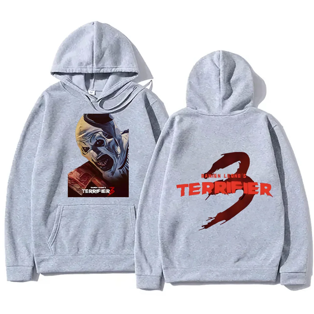 Men Women's Clothing Horror Movie Terrifier3 Hoodie Danien Leqne's 2024 New Pullover Unisex High Street Sweatshirt Casual Hooded