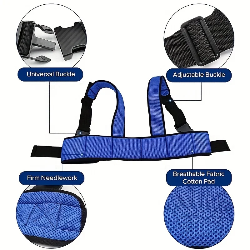 Wheelchair Harness,Restraint Straps, Adjustable Torso Support Undershirt,Breathable Non-slip Comfortable Wheelchair Seat Belt