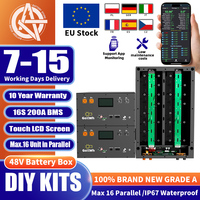 48V Kits Box LiFePO4 Battery Case Easy to Install 2A Active Balancing Built-in 400A Fuse Smart BMS Stack-Mounted For 280AH-360AH