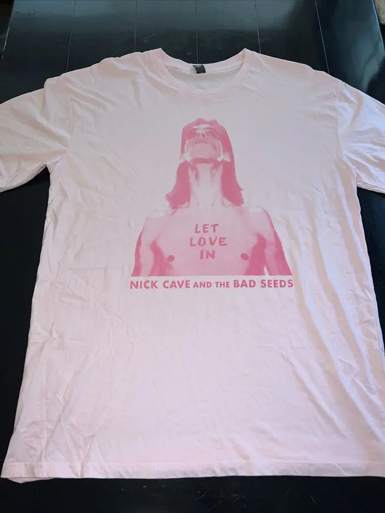 NWOT Rare Nick Cave And The Bad Seeds ‘Let Love In’ Concert Tour 2XL Shirt Pink