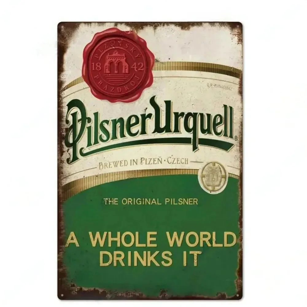 علامة القصدير المعدنية خمر لشريط البيرة النبيذ ديكور رجل الكهف المرآب