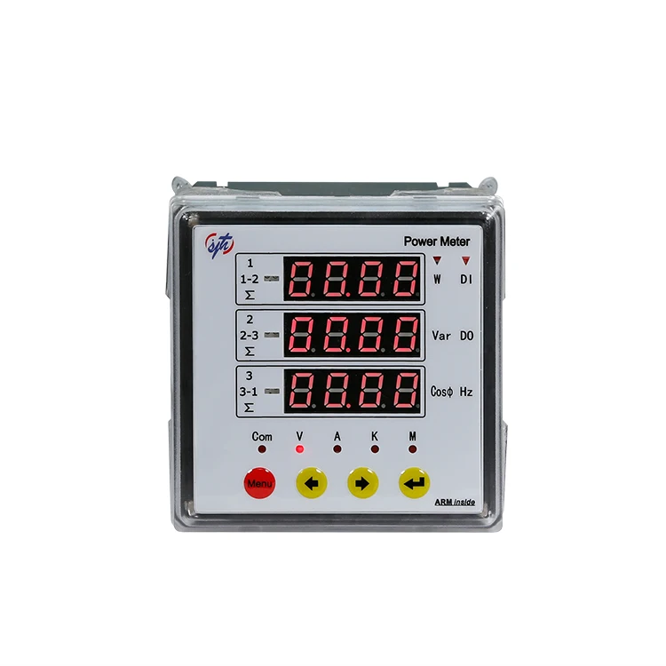 China supplier electricity three phase ampere volt watt hour meter LED panel power monitoring kWh and RS485 three phase meter