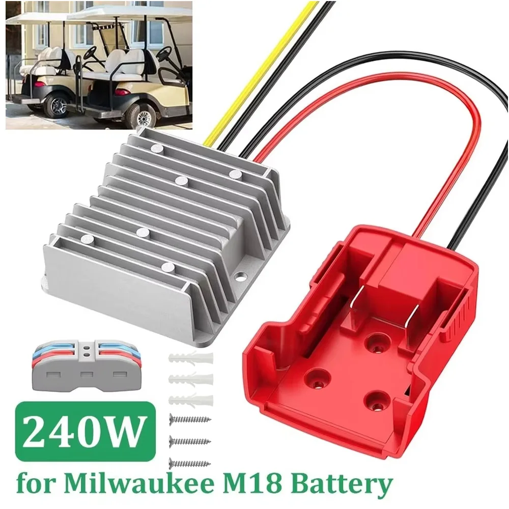 

Step Down DC Voltage Converter for Milwaukee 18V To 12V Battery Dock Power 180W Inverter, DIY Adapter Buck Regulator
