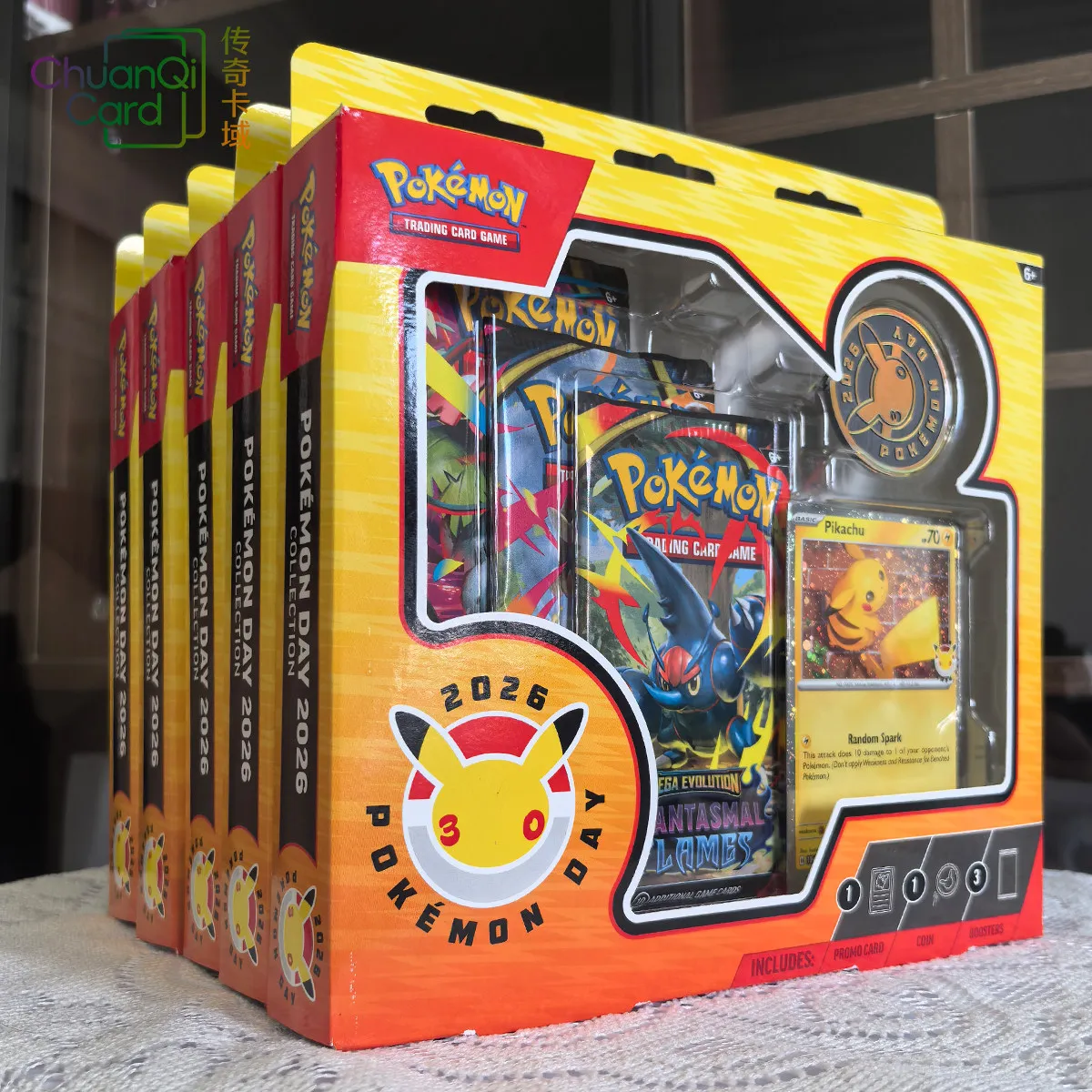 

100% Оригинальные коллекционные карточки PTCG 2026 Pokemon Day 30th Anniversary (версия для США) — аниме-игра, игрушка, подарки на день рождения, в наличии