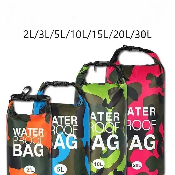 b 2/5/10/20/30L Waterproof Dry Bags With Wet Separation Pocket Backpack For Kayaking Boating Swimming Outdoor Sports Bag