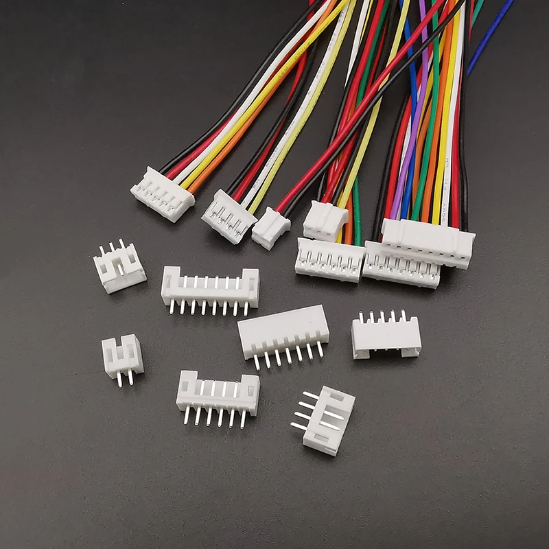 5Sets Mini Micro JST PH2.0 2.0mm Pitch 2/3/4/5/6/7/8 Pin Connectors Female and Male Plug Housing Connector With Wire Cable 26AWG