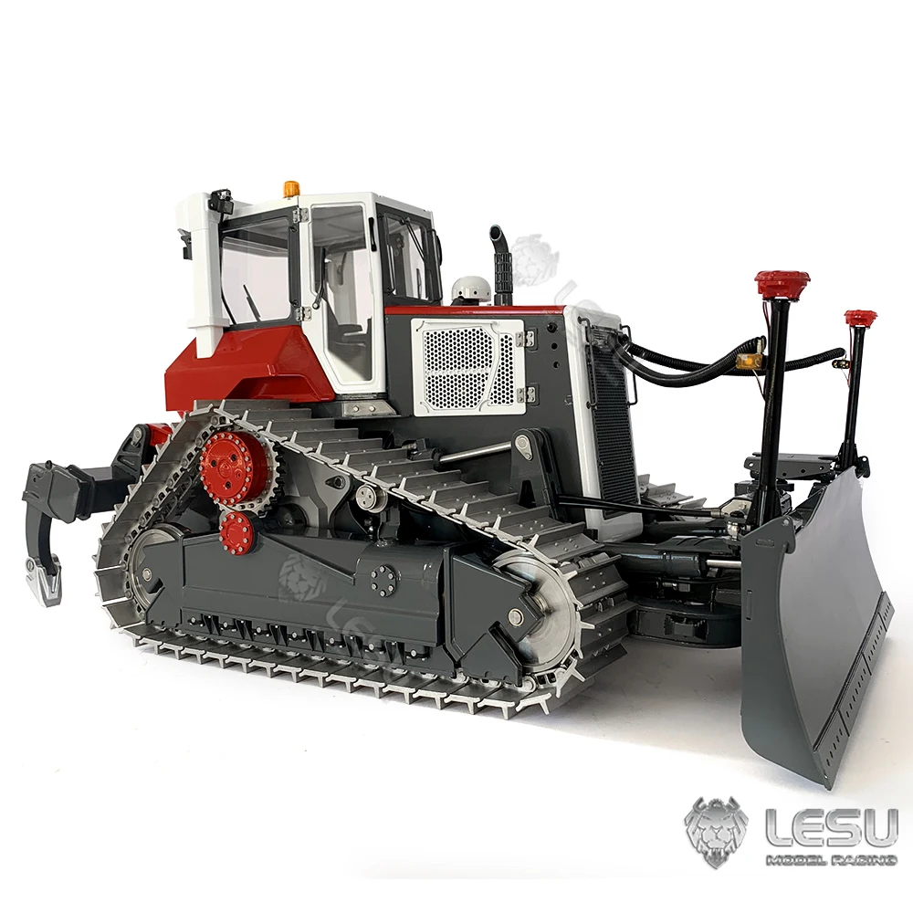 1/14 LESU RC Hydraulic Bulldozer Aoue DT60 Remote Control Dozer Assembled Painted Car Toucan Earth Dozer Model for Boys TH21258