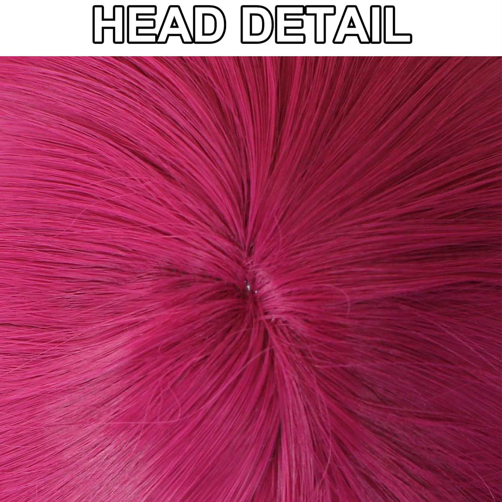 Synthetic Long Straight Rose Red Princess Cosplay Wig with Bangs Women's Wig for Halloween