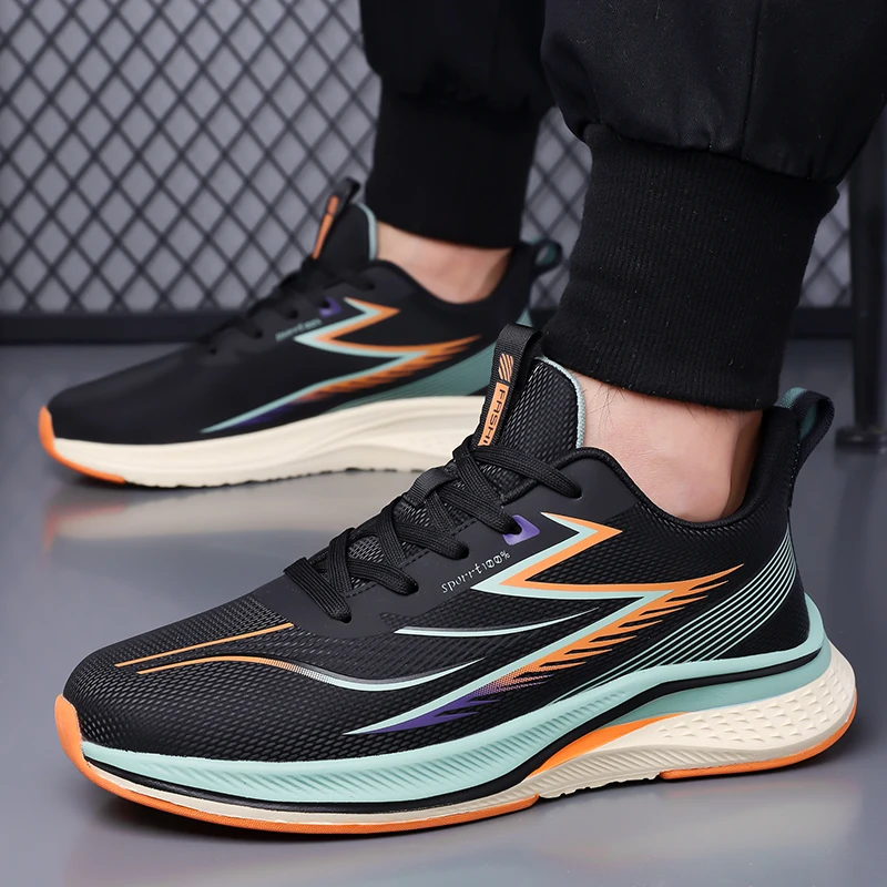 

Marathon Sports Running Shoes Men Light Comfortable Wear-resistant Nonskid Leisure Outdoor Hiking Sneakers Athletic Men's Shoes
