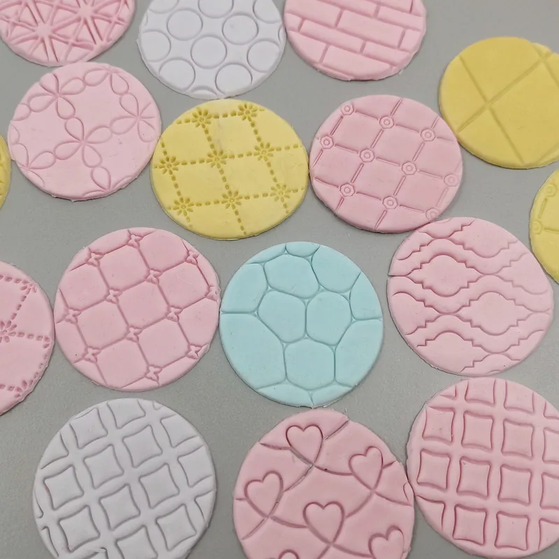 Pottery Embossing Plastic Mold Polymer Clay Stamp Tools Flowers Diamond Printing Mould, DIY Pottery Texture Sculpture Model 1PCS