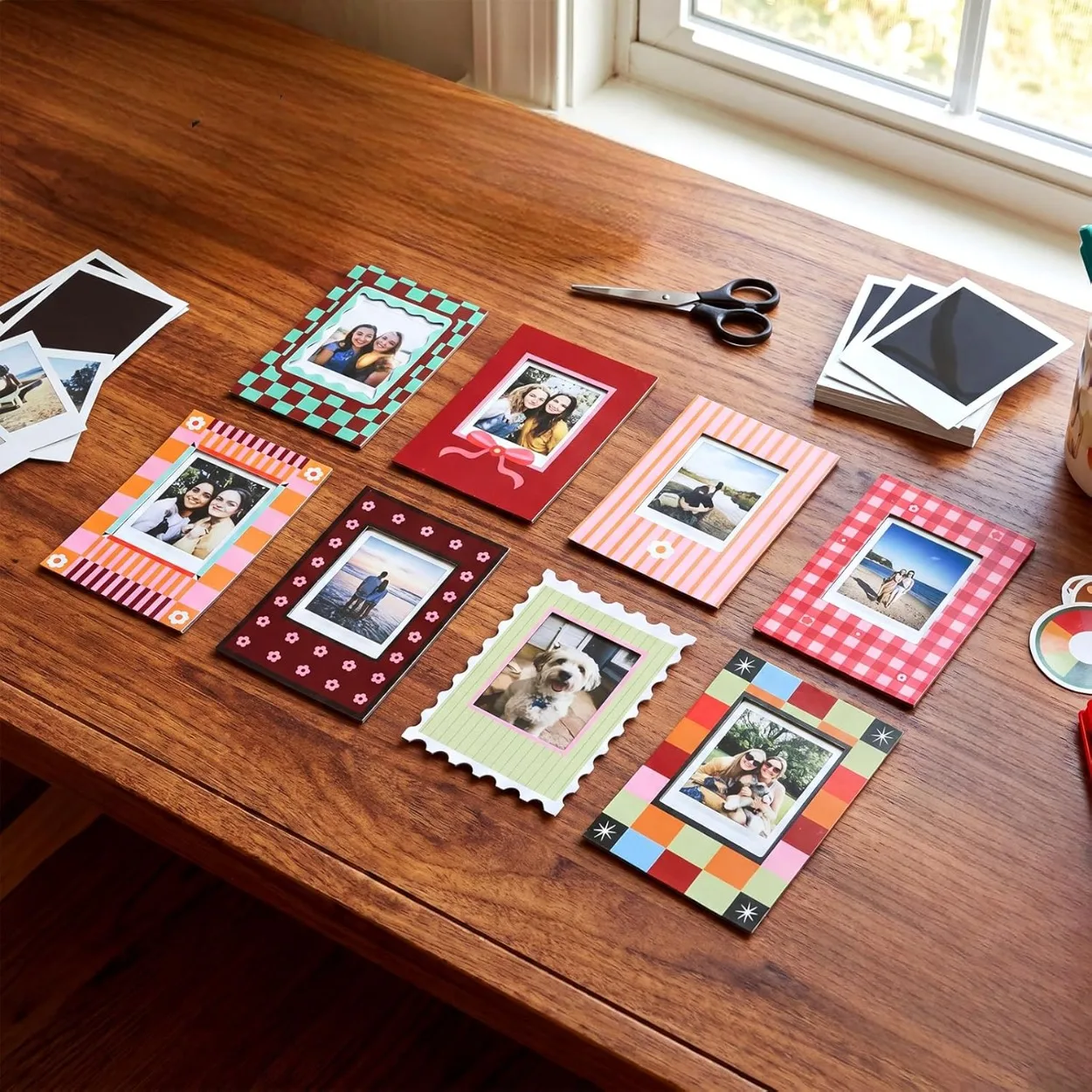 8-teiliges Set magnetischer Rahmen für den Kühlschrank, kompatibel mit 2×3-Zoll-Polaroid-Minifotos, magnetische Dekoration für den Kühlschrank – Detail 6