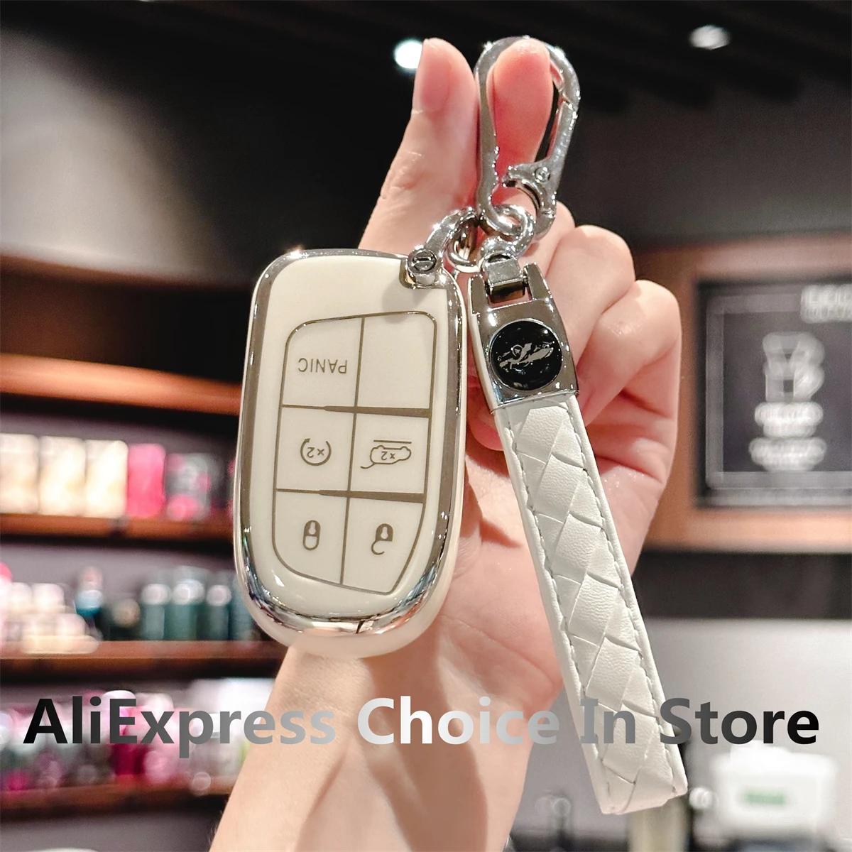 

Чехол-брелок для ключей с брелоком для Jeep Grand Cherokee и Renegade Dodge Challenger, Charger Durango Caravan RAM Chrysler 200 300