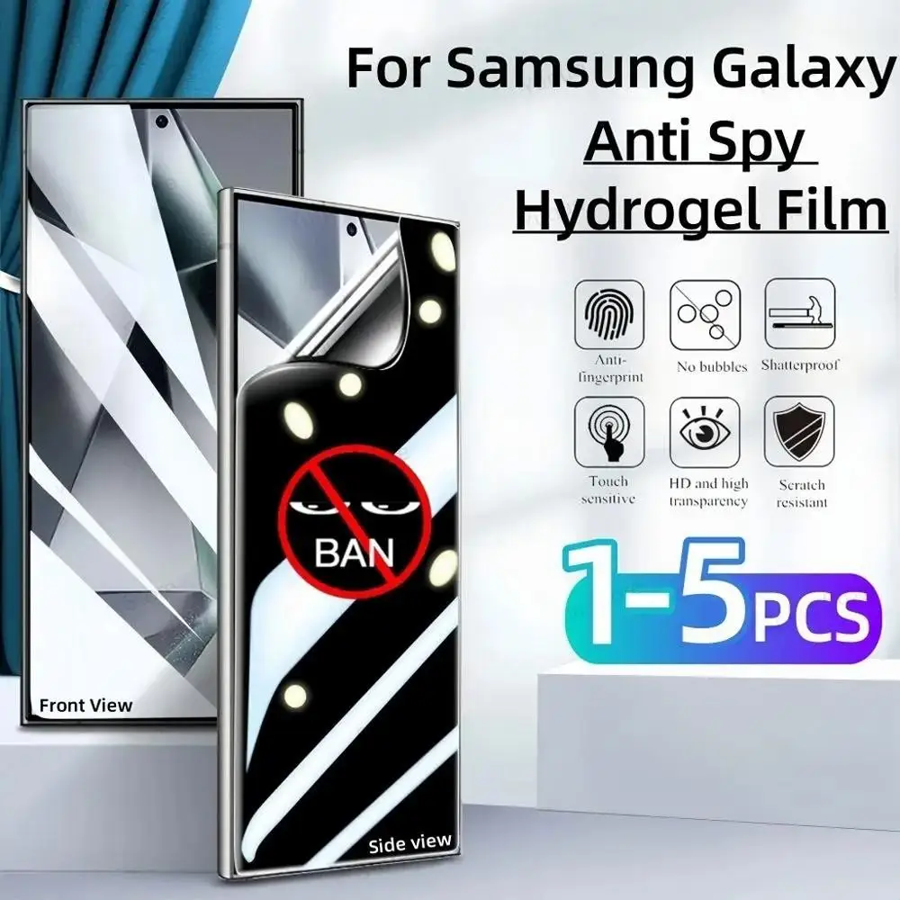 

1-5PCS Privacy Hydrogel Film For Samsung Galaxy S24 Ultra S24Plus S23 Ultra Anti Spy Film Screen Protector For Samsung S24Ultra