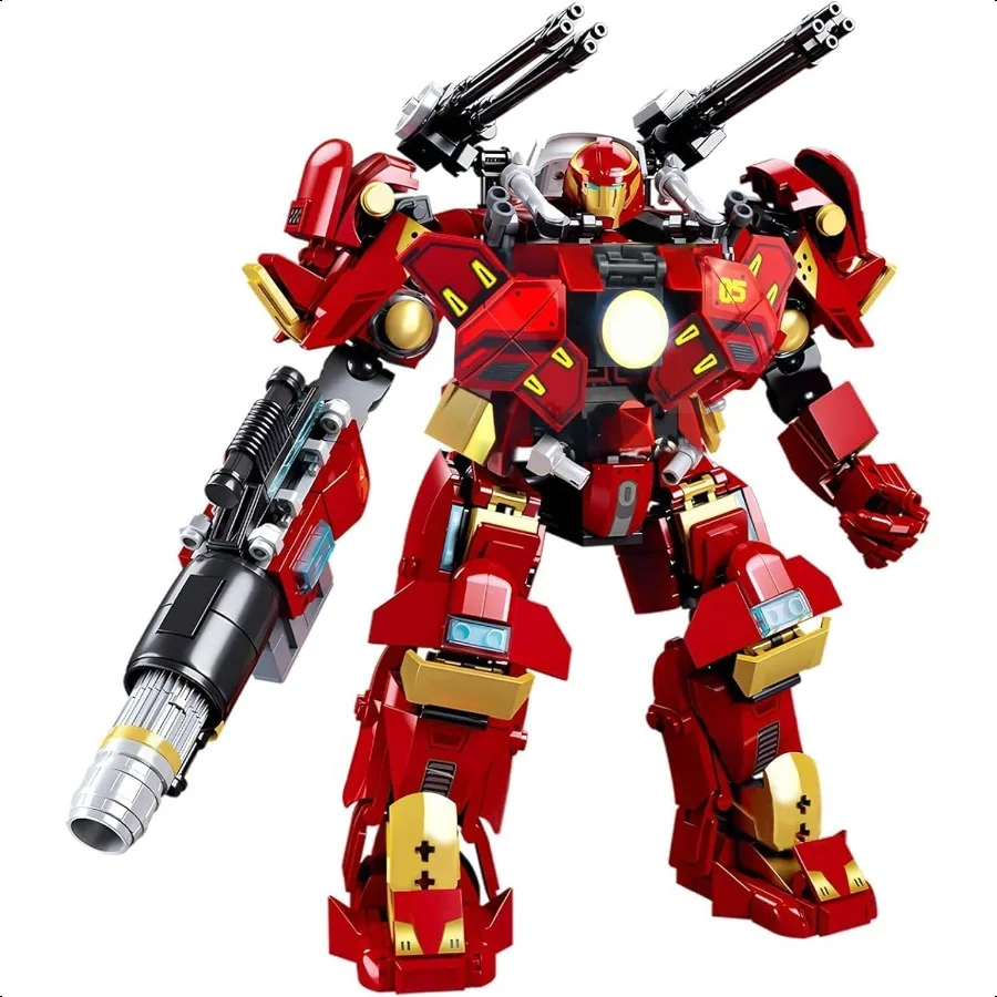 

Mech Robot Transforming Building Blocks Set for AdultsCity Warrior Justice Hero Soldier Mech Model Building Kit Cool Creative R