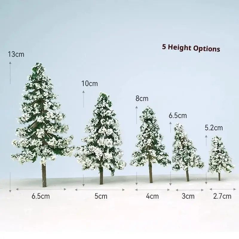 Xmas Decoration 5 Sizes Of Mini Snow Pine Model Scenery Trees For Christmas Decoration Winter Ornaments Crafts For Home