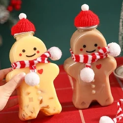 1 pz natale Gingerbread Man borraccia portatile succo di latte tè tazza d'acqua decorazione natalizia per la casa regalo di natale di capodanno