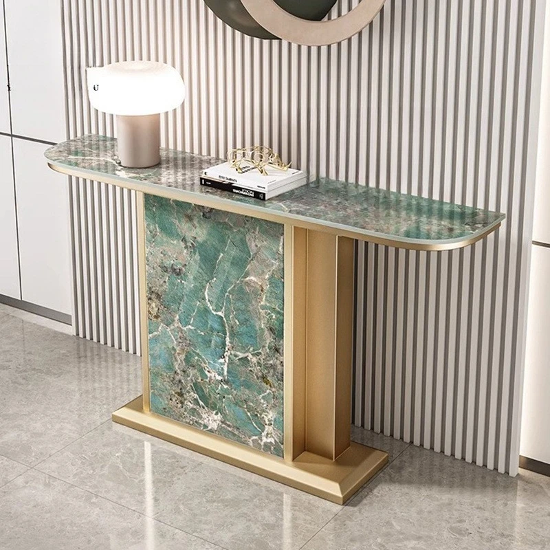 XZ modern simple rock slab porch table entrance door against the wall porch table corridor case living room end view table
